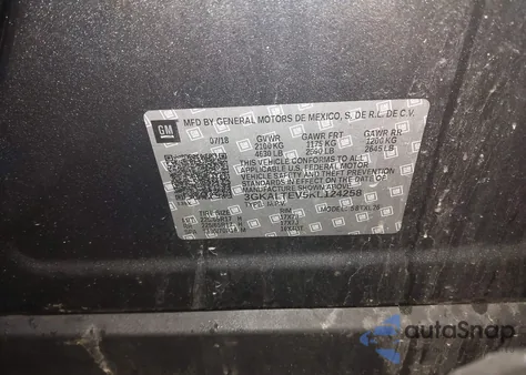 2019 GMC Terrain Sle из США, поврежденный, VIN 3GKALTEV5KL124258